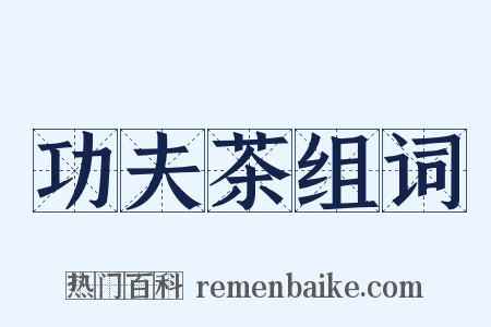 功夫茶组词是什么意思的图片